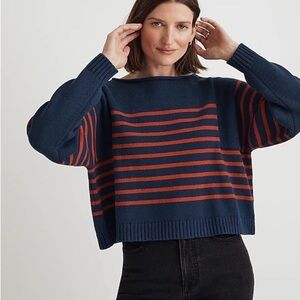 Madewell Cropped Striped Sweater